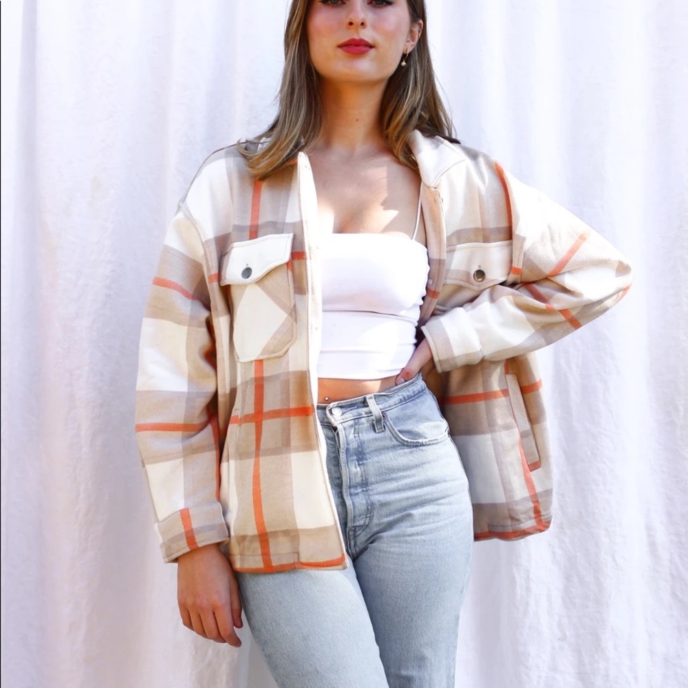 Oversized Plaid “Shacket”